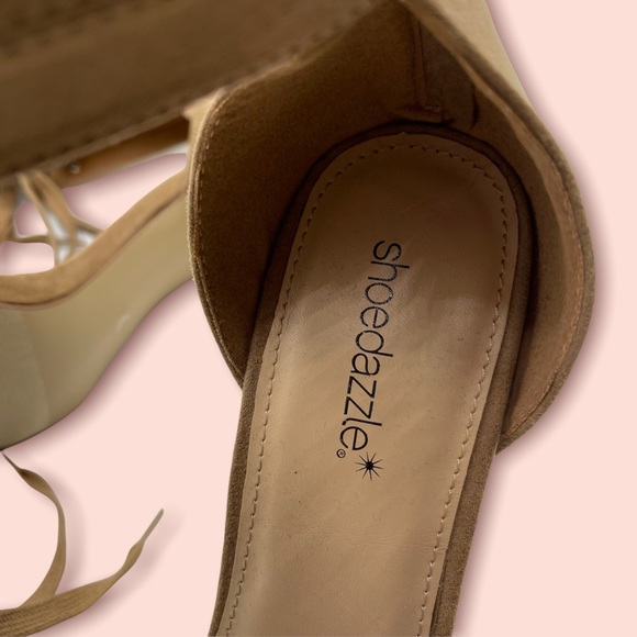 SHOEDAZZLE| ELLOUISE Ankle Strap Stiletto, SZ NWOT Color: TAN - Picture 14 of 15